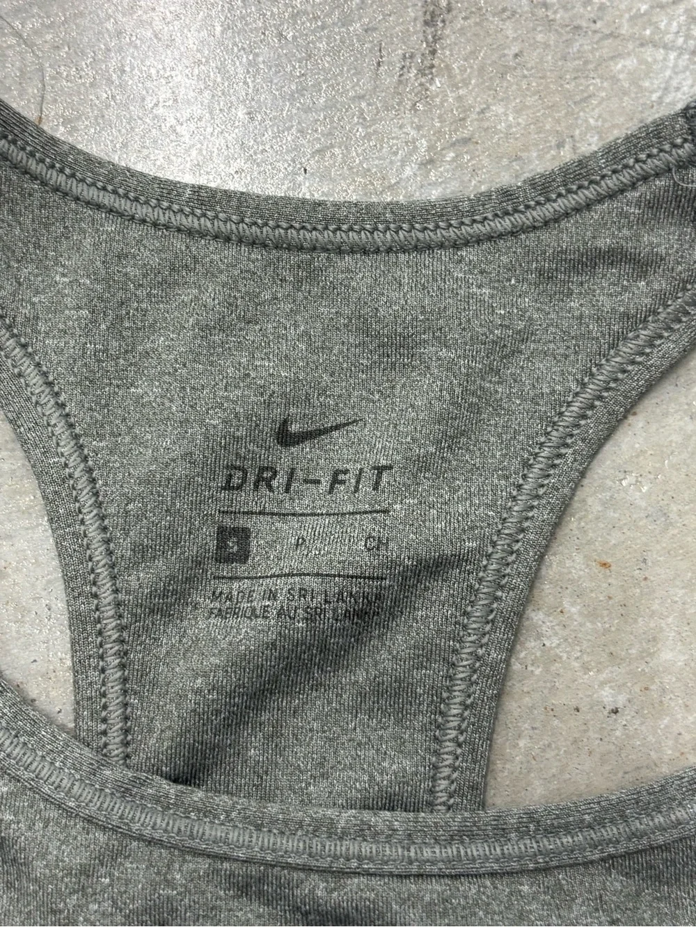 nike dri-fit gray sports bra
